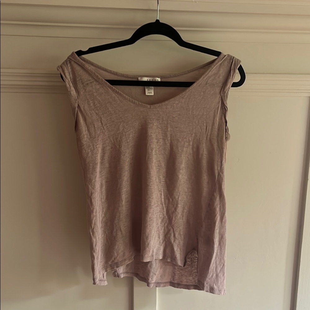 Kenar Blush Pink Linen Top